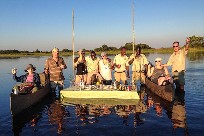 Adele Roux in the Okavango Delta, Botswana