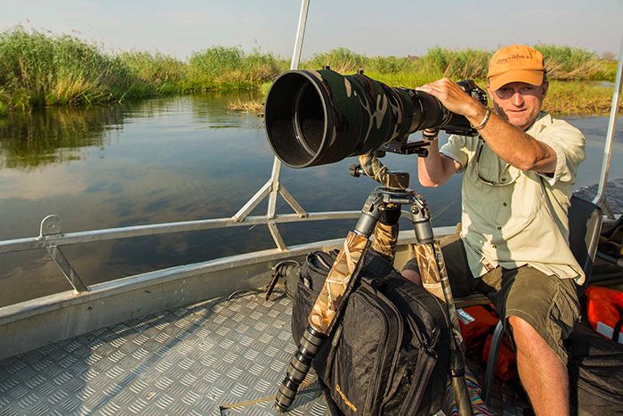 James Weis in the Okavango Delta, Botswana